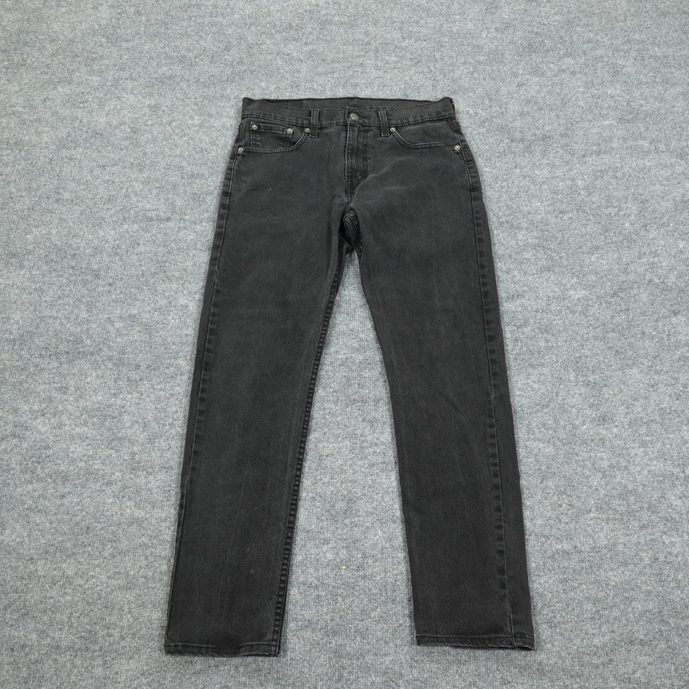 Levi's 502 Taper Jeans Mens 30x30 Black Stretch Denim Casual Everyday